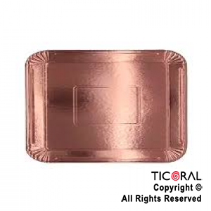 BANDEJA LAMINADA N.04 23 x 28 CM ROSA GOLD x 10